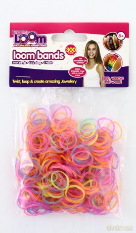 Loom bands z brokatem (300 sztuk) (gumki) [Gadżet]