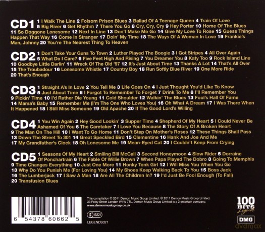 100 Hits Legends: Johnny Cash [BOX] [5CD]