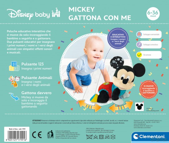 Clementoni Baby Clementoni Walt Disney Baby Mickey Gattona Con Me