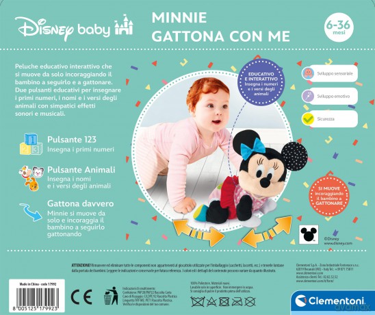 Clementoni Baby Clementoni Walt Disney Baby Minnie Gattona Con Me