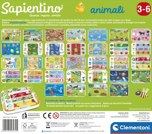 Clementoni Educativi Giochi Sapientino Sapientino Animali