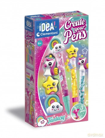 Clementoni Giochi Creativi Idea -Crea Le Tue Penne Create Your Pens Fantasy Made In Italy