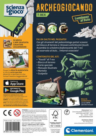 Clementoni Giochi Sientifici Lab Archeogiocando - T-Rex Made In Italy