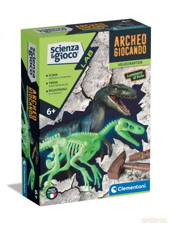 Clementoni Giochi Sientifici Lab Archeogiocando - Velociraptor Made In Italy