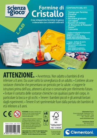 Clementoni Giochi Sientifici Lab Formie Di Cristallo Made In Italy