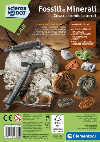 Clementoni Giochi Sientifici Lab Fossili E Minerali Made In Italy