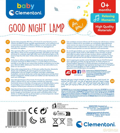 Clementoni: Baby For You Prima Infanzia Lampada Notturna