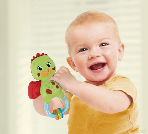 Clementoni: Baby Rattles Teething Dinosaur Made In Italy