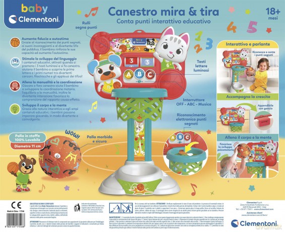 Clementoni: Canestro Mira E Tira