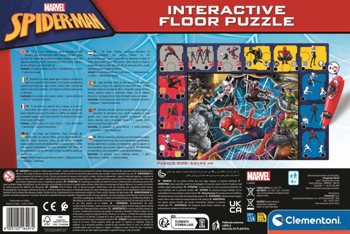Clementoni: Interactive Floor Puzzle Spiderman