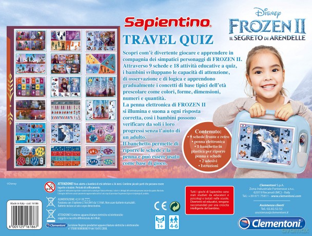 Clementoni: Sapientino - Sapientino Travel Quiz Frozen 2