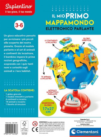 Clementoni: Sapientino Elettronico - Il Mio Primo Mappamondo (Made In Italy) (5+)