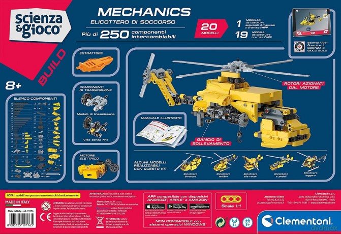 Clementoni: Scienza E Gioco - Laboratorio Di Meccanica - Elicottero Soccorso