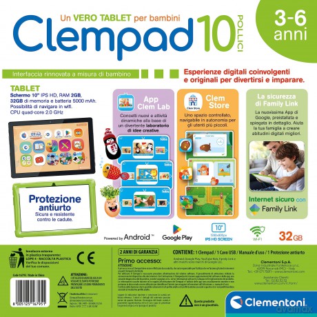 Clempad 10" 3-6 Anni