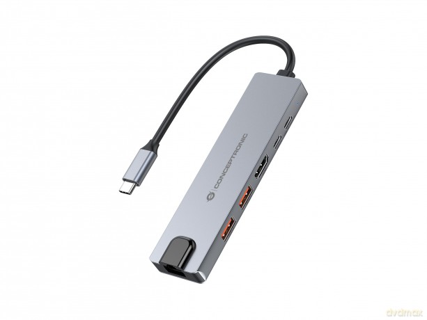 Conceptronic Dock 6-In-1 Usb-C->Hdmi,2xusb-A,Usb-C