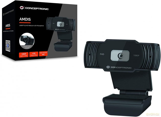 Conceptronic Webcam Amdis 1080p Full Hd Webcam+Mic