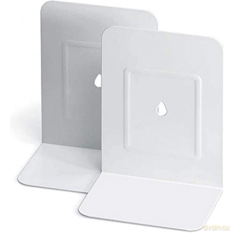 Coppia 2 Reggilibri In Metallo Bian