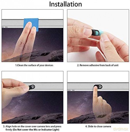 Copri Webcam Privacy 3pz Nero