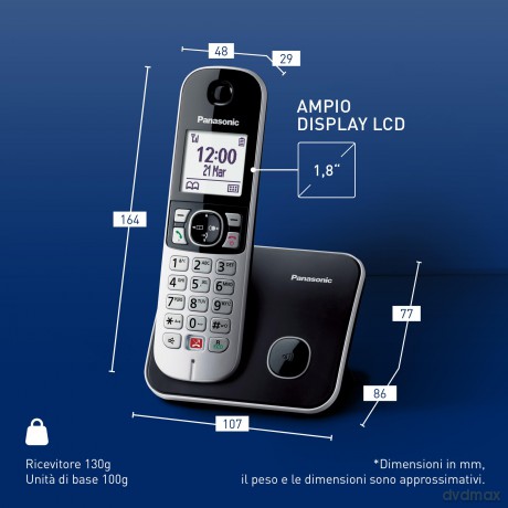 Cordless Kx-Tg6851jtb Black