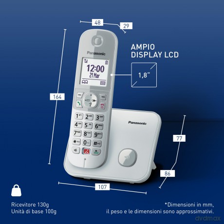 Cordless Kx-Tg6851jts Silver