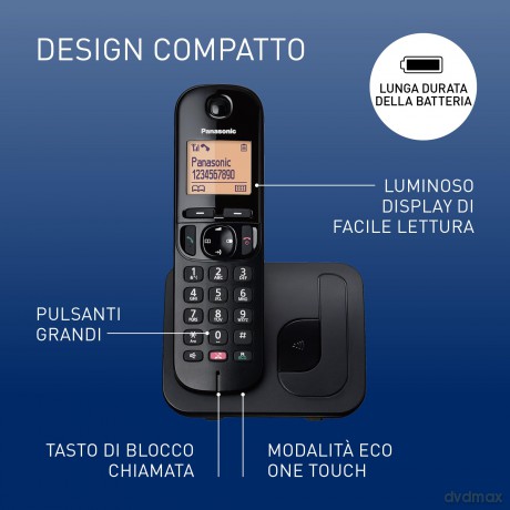 Cordless Kx-Tgc250jtb Black