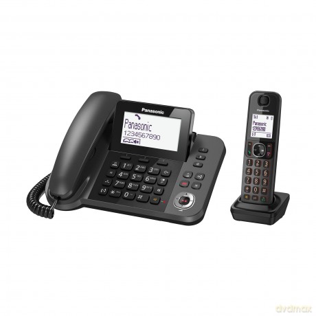 Cordless Kx-Tgf320exm Black Metal