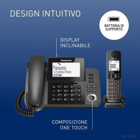Cordless Kx-Tgf320exm Black Metal