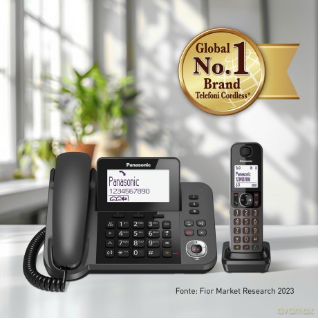 Cordless Kx-Tgf320exm Black Metal