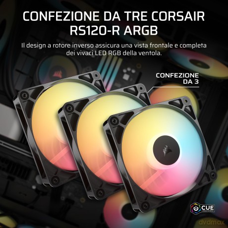 Corsair Lufter 120*120*25 Rs120-R Argb Pwm Triple