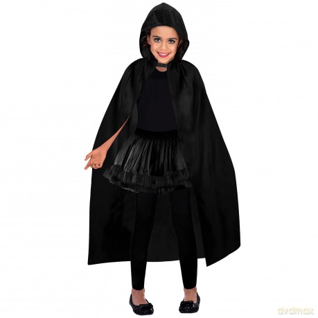 Costume Accessory Nylon Black Hooded Cape One S H