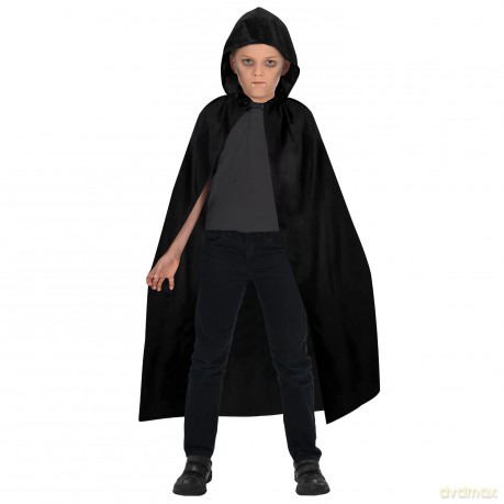 Costume Accessory Nylon Black Hooded Cape One S H