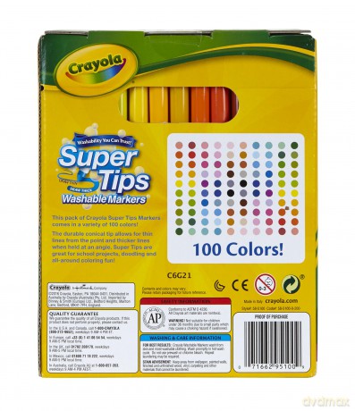 Crayola Viltstiften Met Superpunt 100st.
