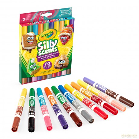 Crayola: 10 Pennarelli Doppia Punta Lavabili Profumati Silly Scents