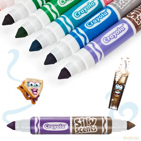 Crayola: 10 Pennarelli Doppia Punta Lavabili Profumati Silly Scents