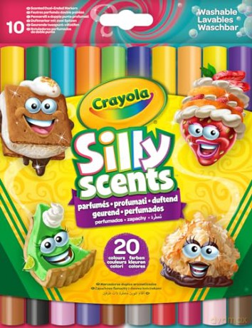 Crayola: 10 Pennarelli Doppia Punta Lavabili Profumati Silly Scents