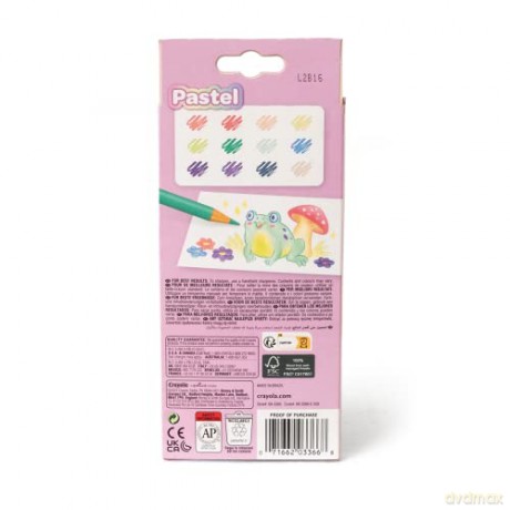 Crayola: 12 Matite Colorate - Pastel