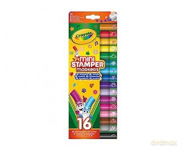 Crayola: 16 Pennarelli Lavabili A Stampino Pip Squeaks