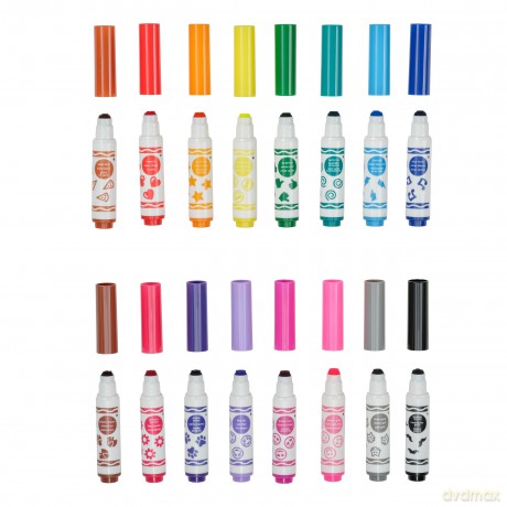Crayola: 16 Pennarelli Lavabili A Stampino Pip Squeaks
