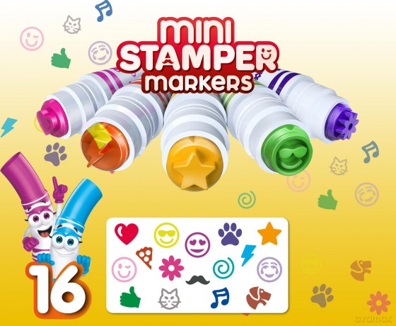 Crayola: 16 Pennarelli Lavabili A Stampino Pip Squeaks