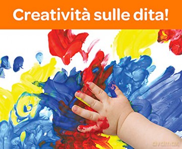 Crayola: 3 Tempere A Dita Lavabili Mini Kids 236 Ml