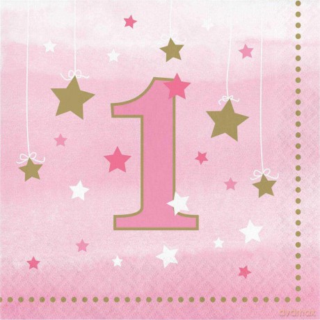Creative Converting: Ln 12/16ct 2p 1st Bd One Little Star Grl Qs