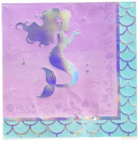 Creative Converting: Ln 12/16ct 3p Irid Mermaid Shine Qs