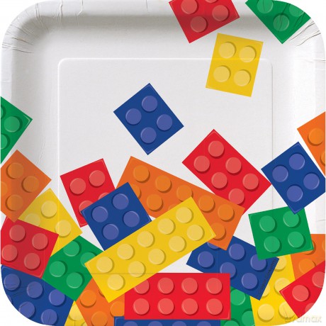 Creative Converting: Plt7 Sq Dd 12/8ct Block Party Qs