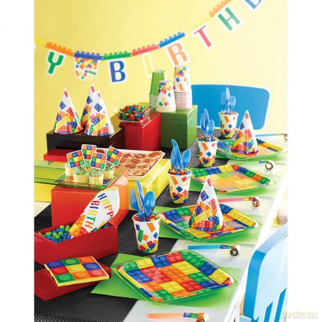 Creative Converting: Plt7 Sq Dd 12/8ct Block Party Qs