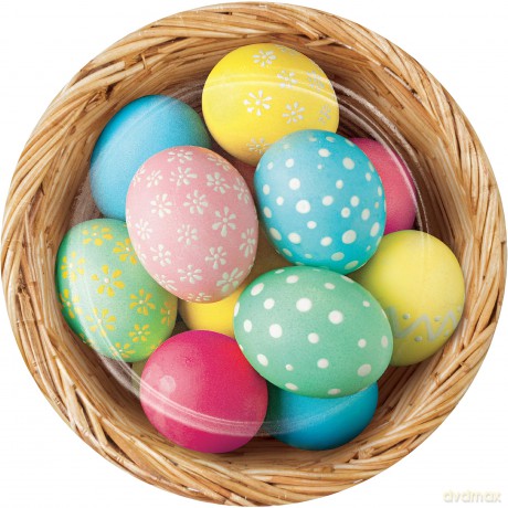 Creative Converting: Plt7 Ss 12/8ct Easter Bunny And Basket E