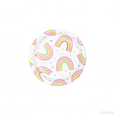 Creative Converting: Plt7 Ss 12/8ct Happy Rainbow #03/21