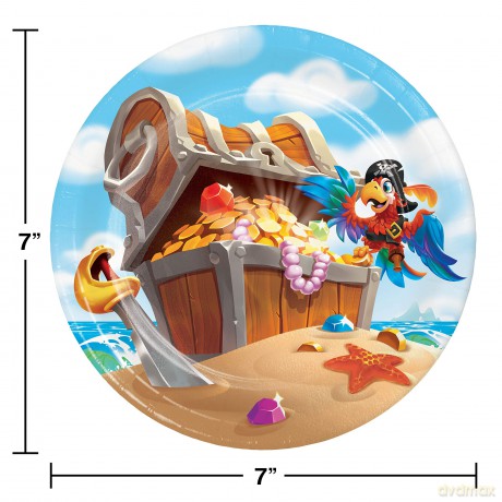Creative Converting: Plt7 Ss 12/8ct Pirate Treasure Qs
