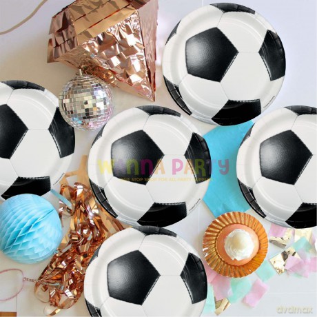 Creative Converting: Plt7 Ss 12/8ct Sp/Fan Soccer Qs