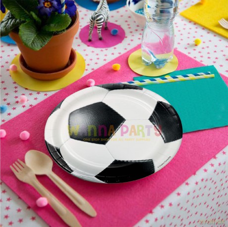 Creative Converting: Plt7 Ss 12/8ct Sp/Fan Soccer Qs