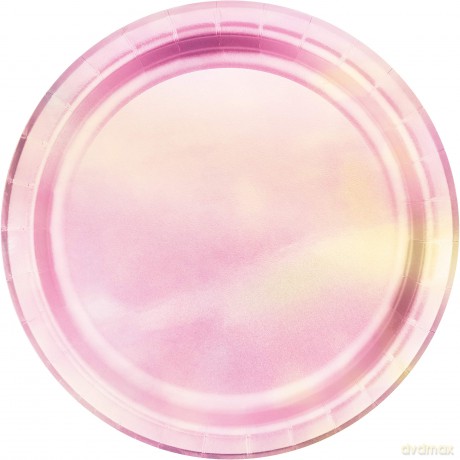 Creative Converting: Plt9 Irid 12/8ct Iridescent Qs